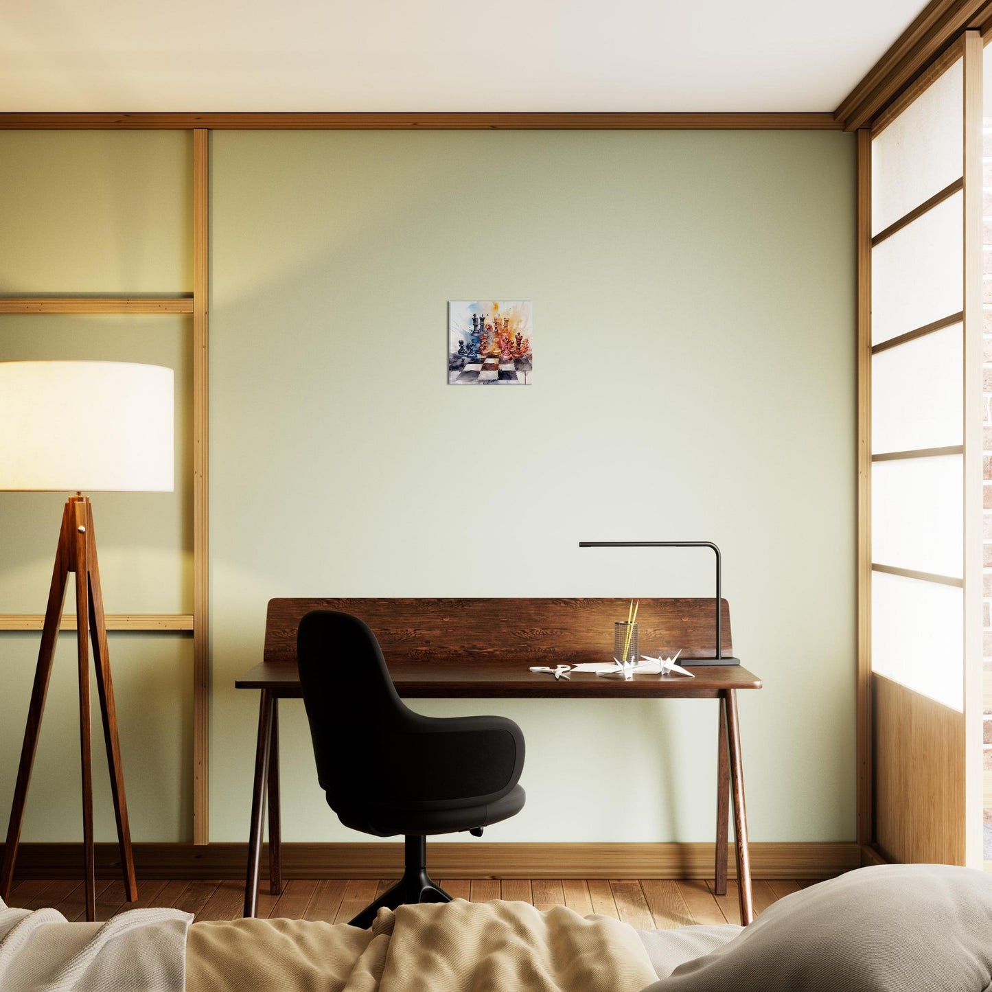 Watercolor Chess Splash Canvas
