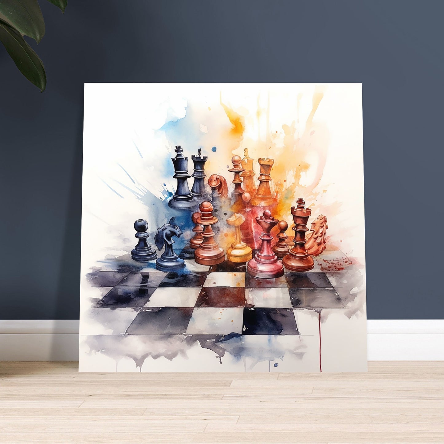 Watercolor Chess Premium Matte Paper Poster