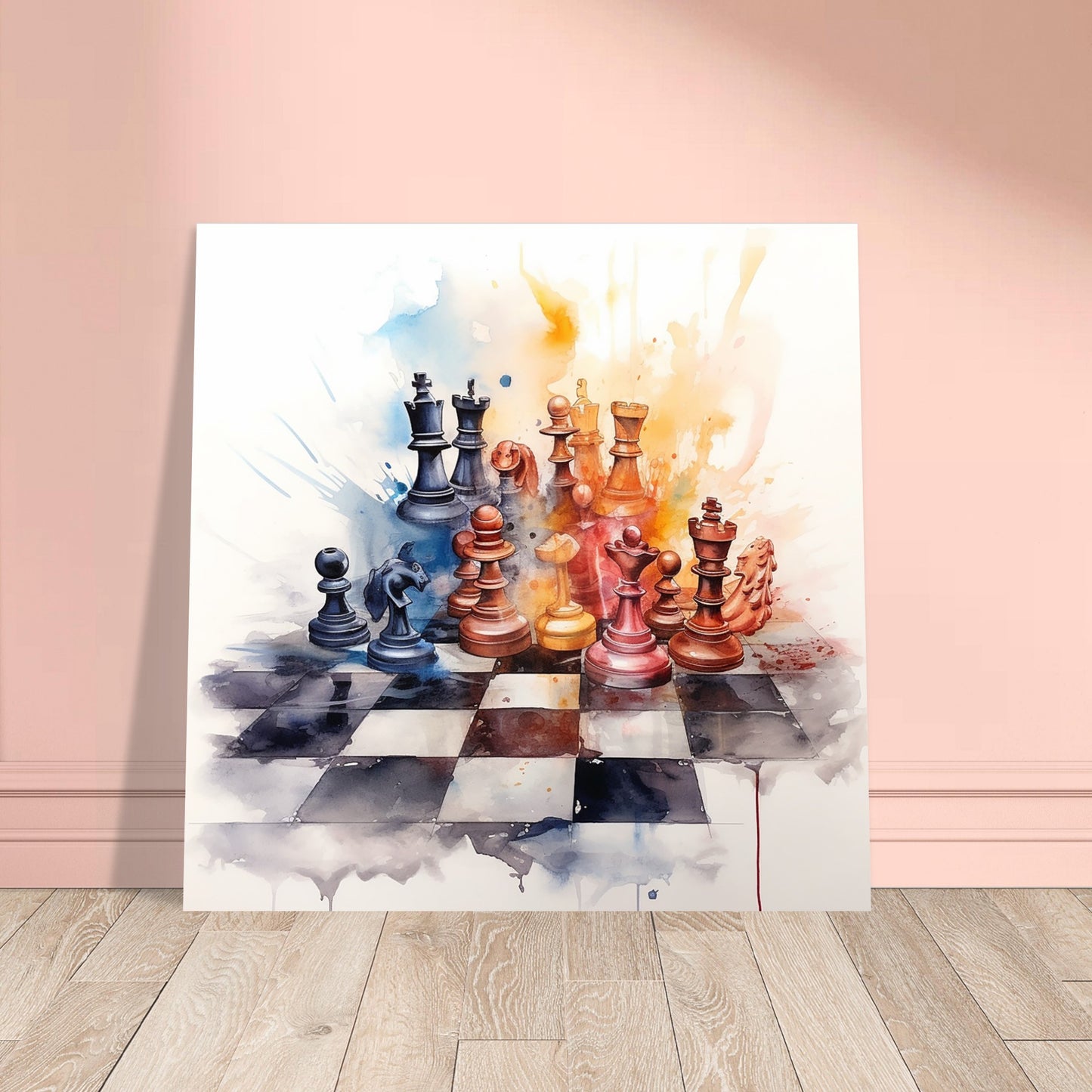 Watercolor Chess Premium Matte Paper Poster